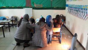 Questa è un'immagine proveniente da una delle aule di una scuola di Caivano